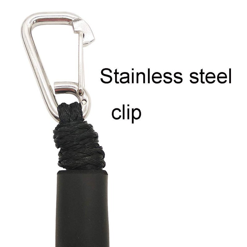 AQINGR Bungee Dock Lines for Boats Bungee Dock Lines Shock Bungee Docking Rope Stretchable Mooring Rope with Stainless Steel Clip 4 Pack Black - Image 5